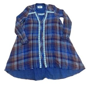 Holding Horses Plaid Country Blouse Dress